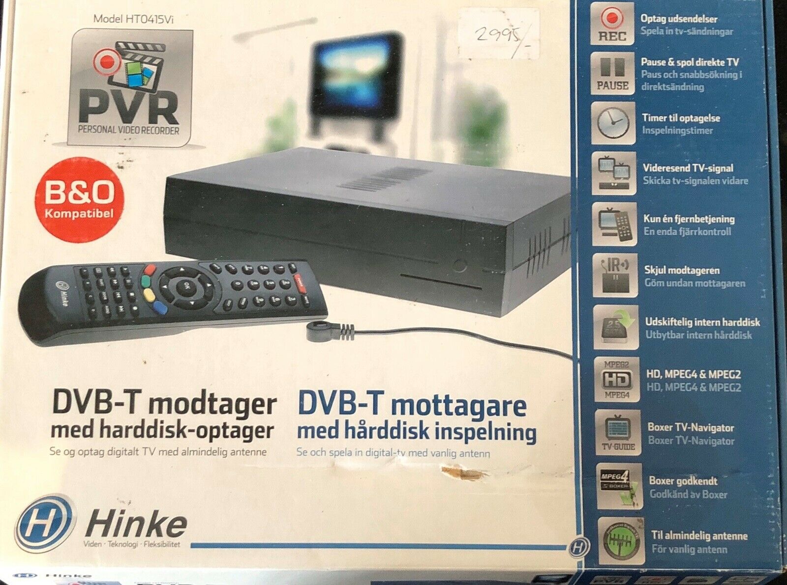 DVB-T modtager, Hinke, dba.dk Køb og af Nyt og Brugt