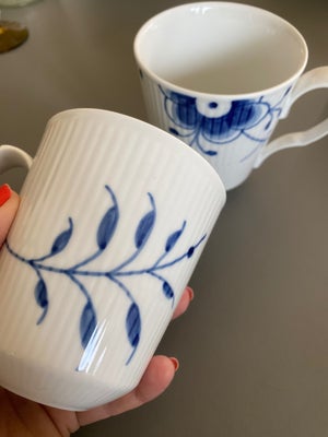 Porcelæn, Krus, Royal Copenhagen - Blå Mega Riflet