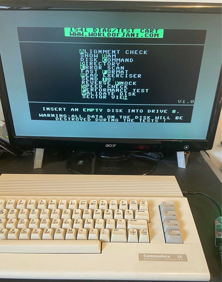8IN1 Diagnostic & Programs Cartridge , Commodore 64