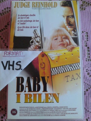 Komedie, Baby i bilen (baby on board), instruktør Francis schaeffer, Hyggelig komedie på VHS, fra 19