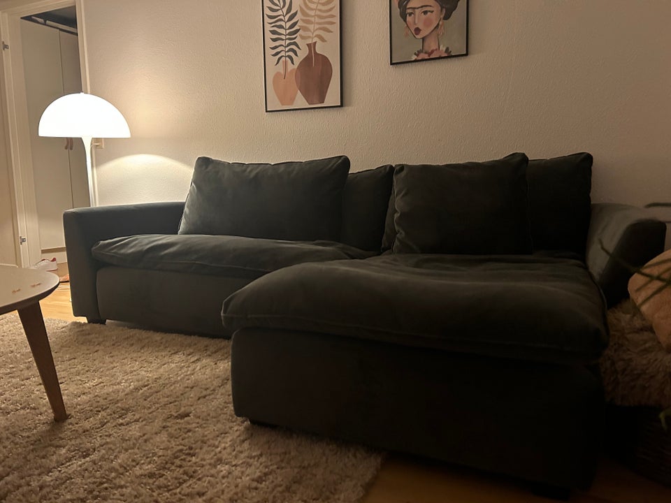 Sofa, velour, 3 pers.