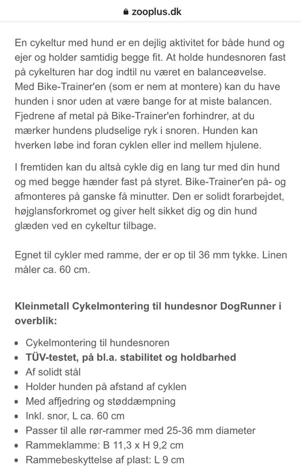 ørn Flourish Smelte Andet, Bike-Trainer. Cykelmontering til hundesnor – dba.dk – Køb og Salg af  Nyt og Brugt