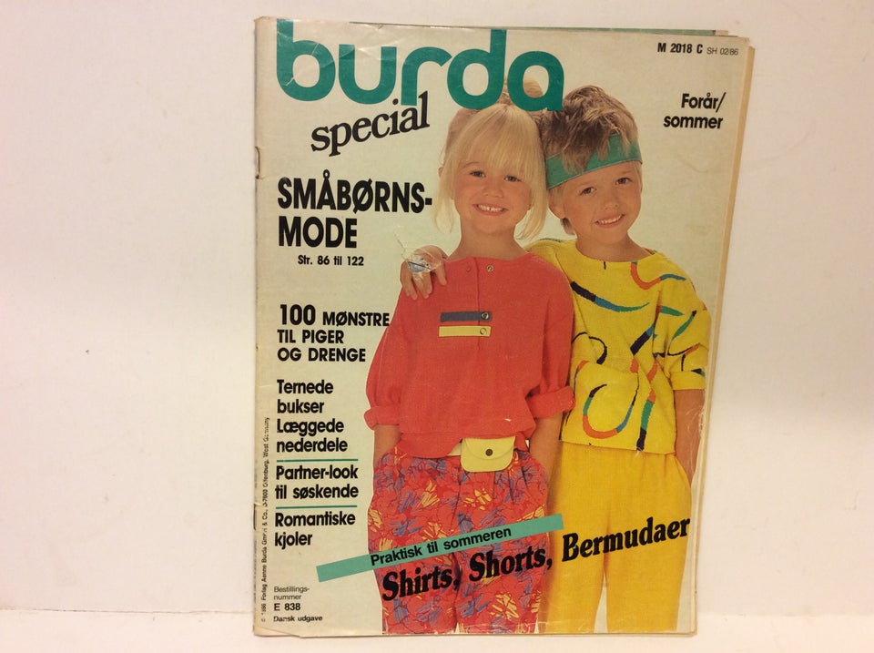 Mønster, Burda Special E 838, 1986