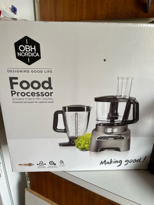 Food processor, OBH Nordica, Sælger ubrugt foodprocessor. 