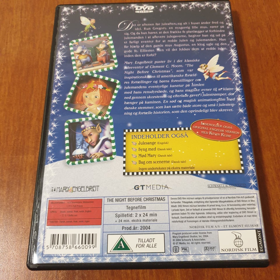 Den Magiske Julenat, DVD, tegnefilm