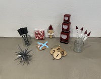 Julepynt (glas, træ, metal)