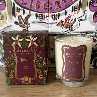 Duftlys, Granado, Granado - Tonka candle, 80 g. Nyt og ubrugt.

Værdi: 150,-
Sælges for 60,- pp.