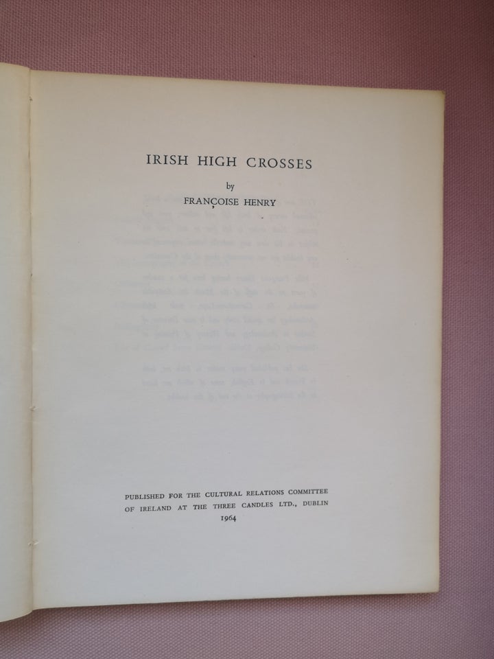 Irish High Crosses, Francoise Henry, emne: anden kategori