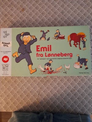 Emil fra Lønneberg, brætspil, Spillet er komplet, et stykke tape på æskens ene hjørne
Se også mine a