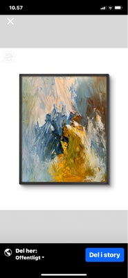 Akrylmaleri, motiv: Abstrakt, stil: Abstrakt, b: 84 h: 104, Nyt maleri 
1400 kr