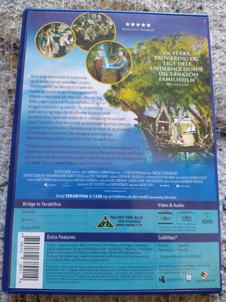 TERABITHIA - et hemmeligt land, DVD, eventyr