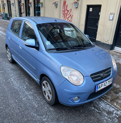 Kia Picanto, 1,1 Active, Benzin, 2007, km 115709, blå, klimaanlæg, ABS, airbag, alarm, 5-dørs, centr