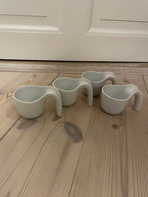 Porcelæn, Ole Jensen, Royal Copenhagen, 4 espressokopper. 1. sortering. Perfekt stand. Samlet