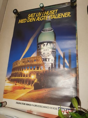Plakat, Samling nyerere reklameplakater.

De store Cinzano plakater er 102 cm brede.

I alt 12 stk