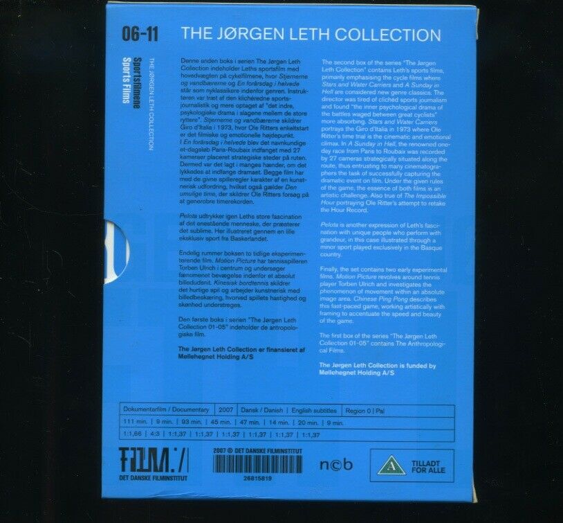 Jørgen Leth Collection 06-11, instruktør Jørgen Leth, DVD