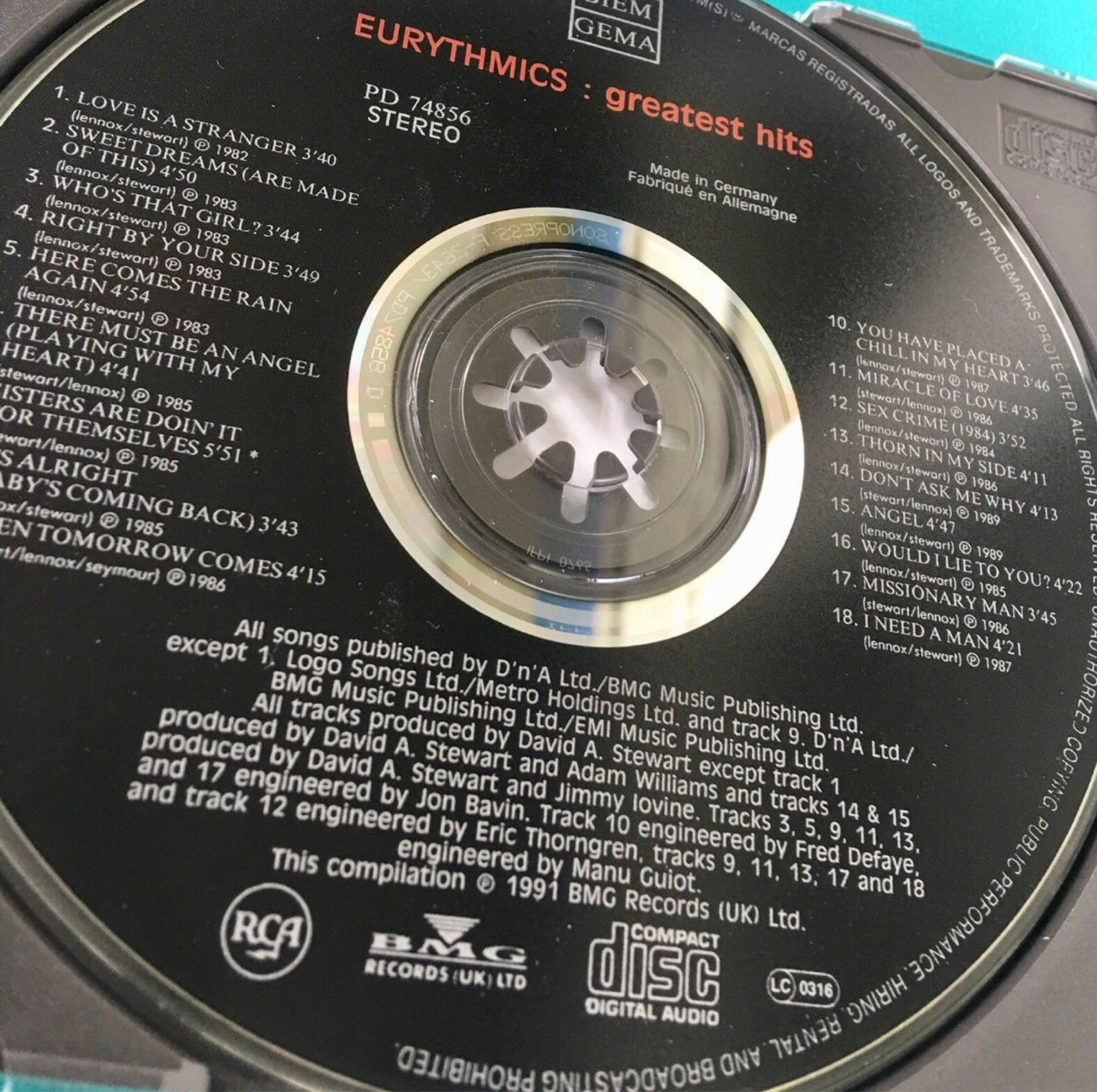Eurythmics: Greatest Hits, rock