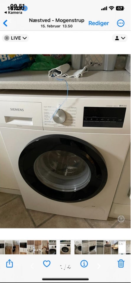 Siemens vaskemaskine, se billeder, frontbetjent