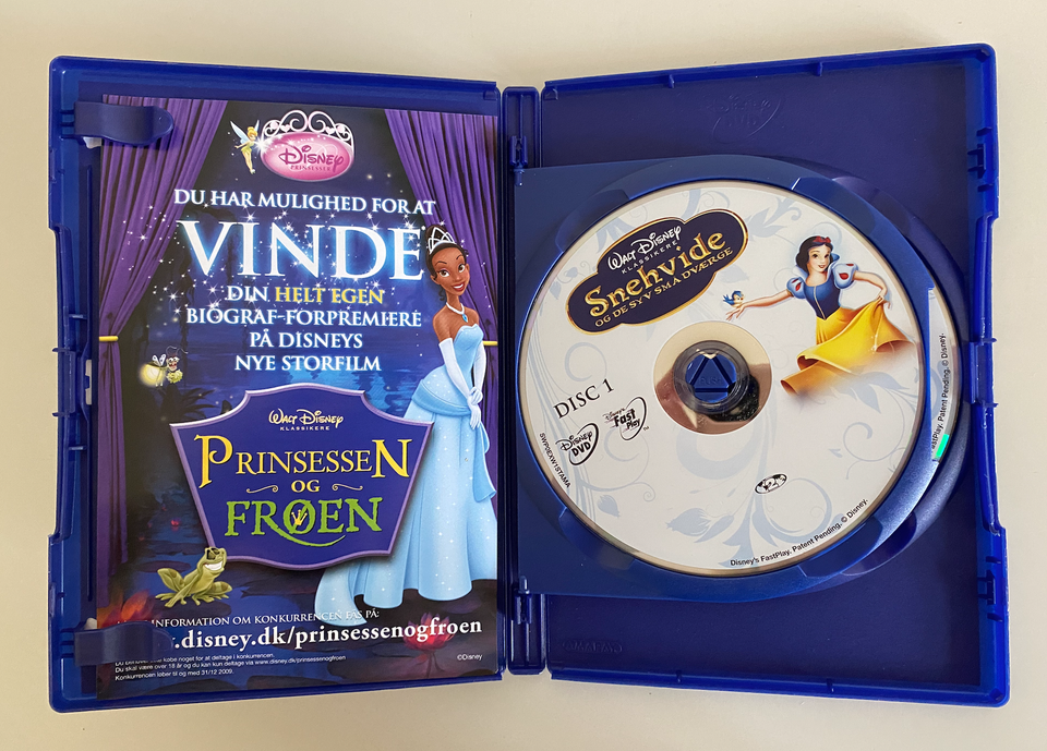 Snehvide og de syv små dværge, instruktør Fra Disney, DVD