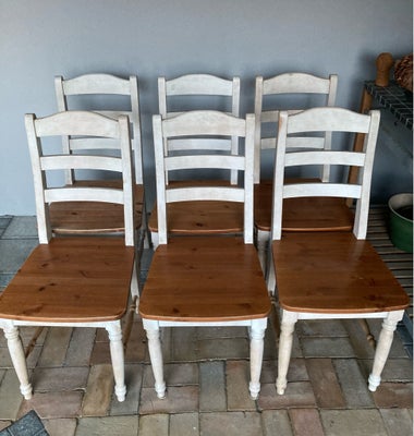 Spisebordsstol, 6 Danske snedkerstole Massivt ttæ, 6 spisebordsstole i Massivt træ i god stand grund
