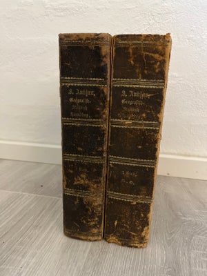Geografisk statistik håndbog, emne: geografi, To meget gamle bøger fra henholdsvis 1858 og 1863.
Lid