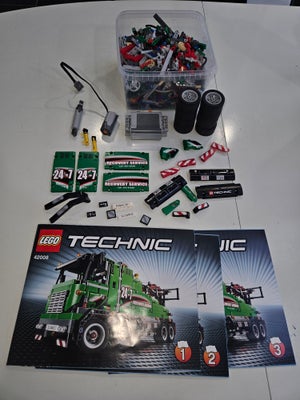 Lego Technic, 42008, Lego service truck model 42008 med vejledninger og alle klistermærker på klodse