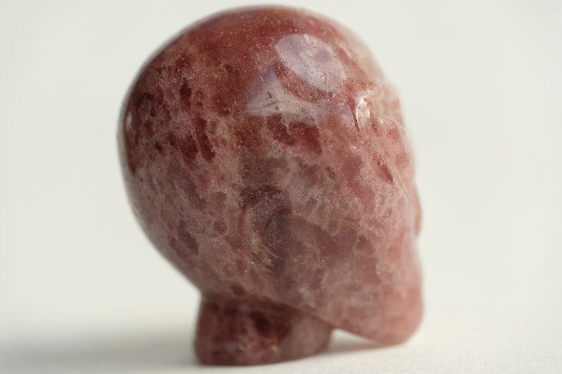 Smykker og sten, Krystal alien kranie - Jordbær kvarts