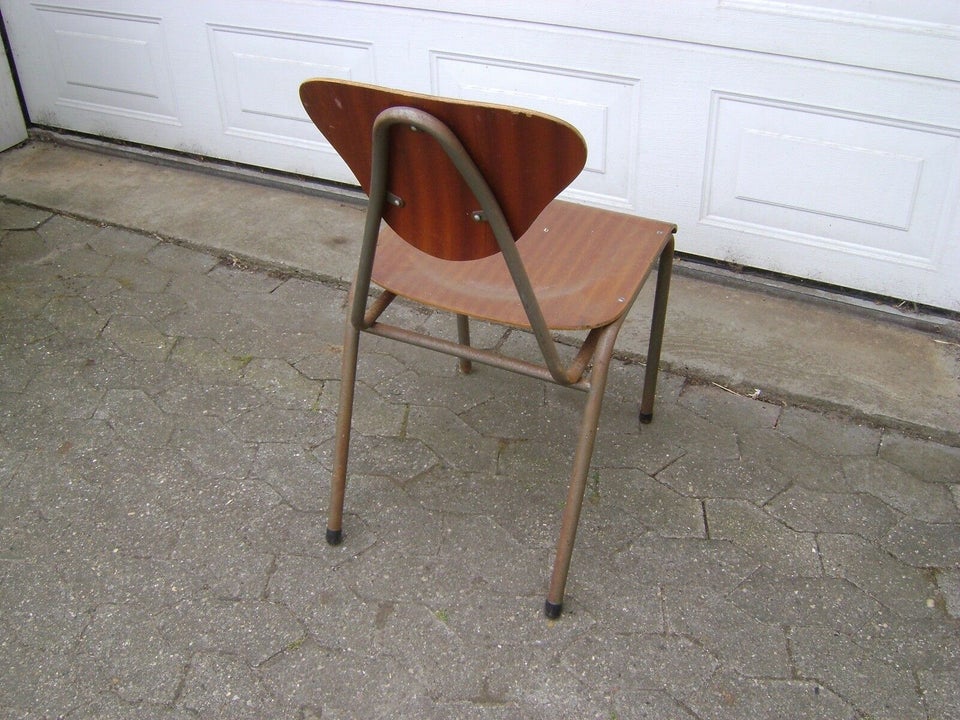 Spisebordsstol, jern/træ, Skolestol