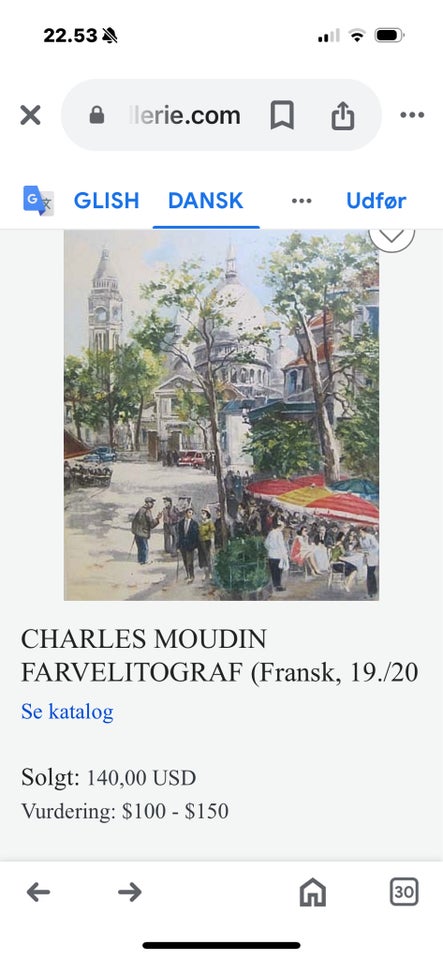 Litografi fransk, Charles modig, motiv: Franskfaveller