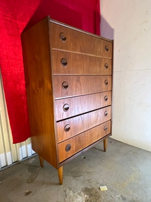 Kommode, teaktræ, b: 75 d: 40 h: 118, Kommode i Dansk retro design , velholdt stand fra ikke ryger h