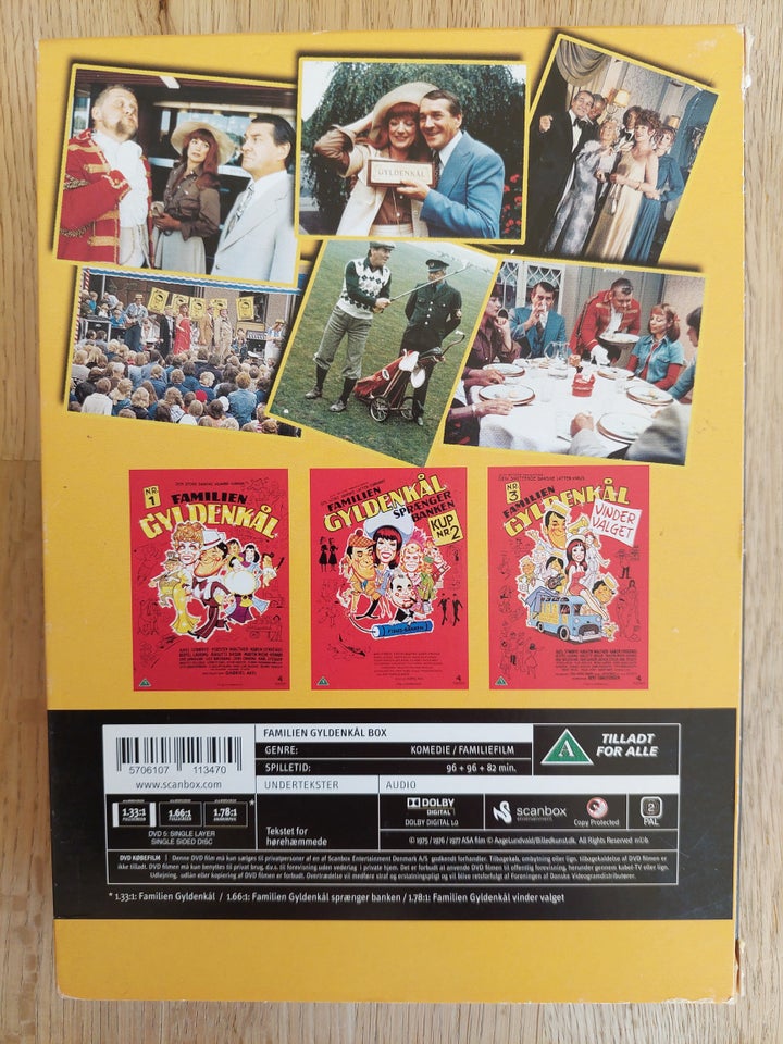 Familien Gyldenkål 1, 2 og 3, DVD