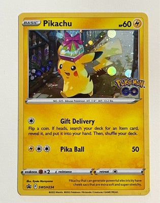 Samlekort, Pokemon Pikachu holo promo kort, helt nyt. 