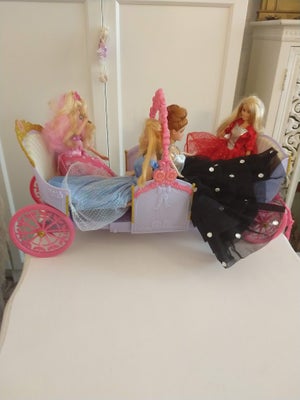 Barbie, Mattel 2005, Enhjørning hest og prinsessevogn til barbiedukker. Den kan være til 4 Barbie-du