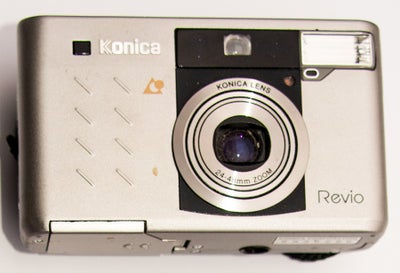 Konica, Revio, God, Smart lille analog kamera med zoom 24-48 mm. med indbygget blitz. Elektronisk be