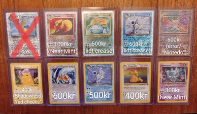 Samlekort, Pokemonkort - Vintage - Holo, Sælger en masse lækre kort til gode priser udfra stand.

Al