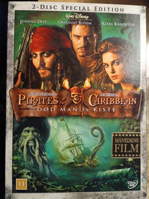 Pirates Of The Caribbean, Død Mands Kiste , DVD, action, 2-disc version, begge discs ligger stadig i