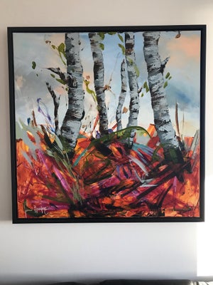 Oliemaleri, Connie Østergaard Bønløkke, Sælger dette flotte “birketræ” maleri. 
2 år gammelt.
Nypris