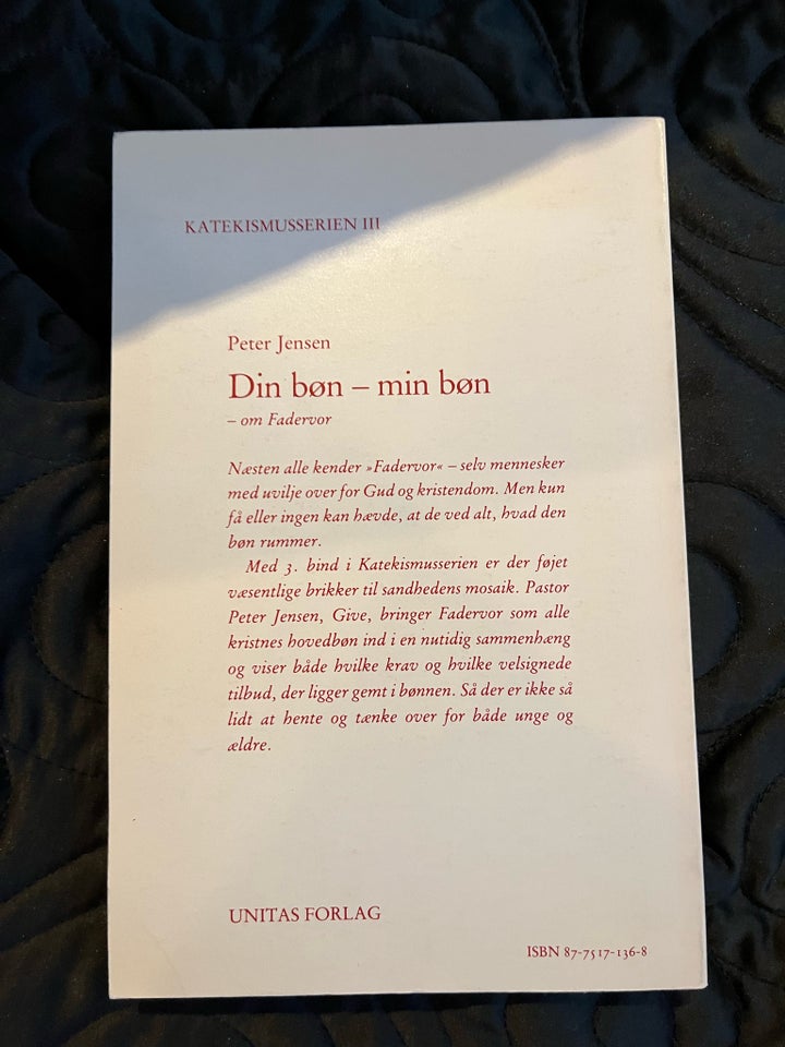 Din bøn Min bøn, Peter jensen, Bogsamling