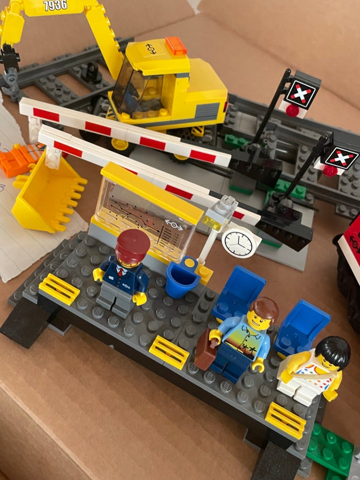 Lego Tog, 3 sæt + skinner og tilbehør