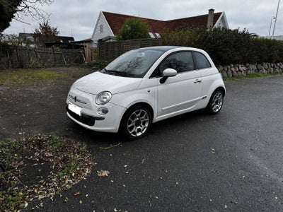 Fiat 500, Benzin, 2009, km 265000, hvid, klimaanlæg, aircondition, ABS, airbag, 3-dørs, centrallås, 