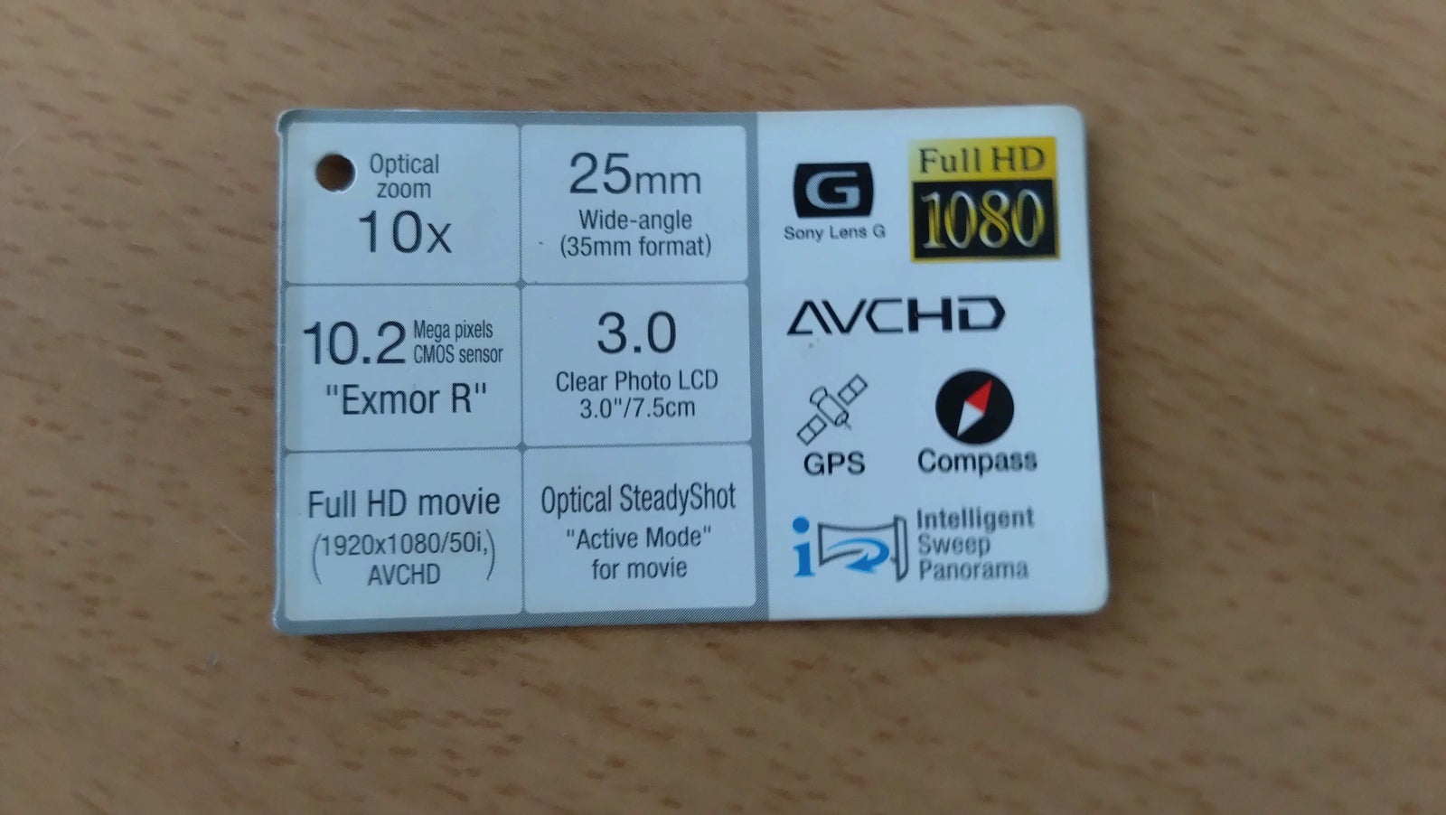 Sony, HX5V, 10.2 megapixels
