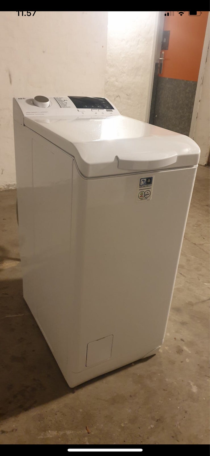 AEG vaskemaskine, Serie 6000, topbetjent