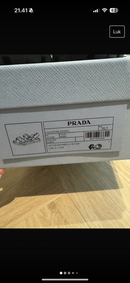 Sandaler, str. 38,5, Prada