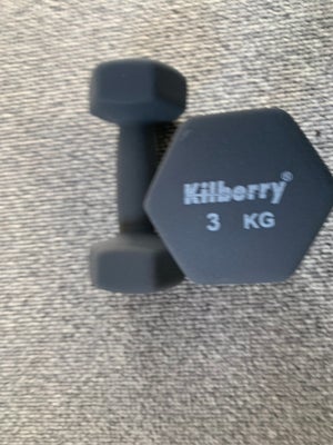 Håndvægte, 3 kg , Kilberry, 2 næsten nye håndvægte 3 kg stk 