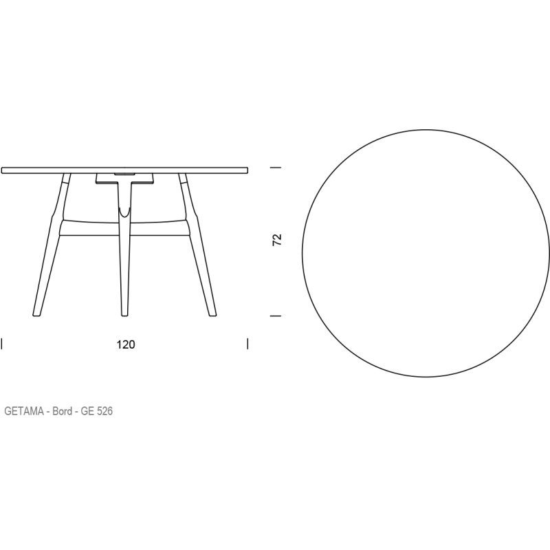 Hans Wegner bord model GE526 Nyt - vælg venligst...