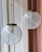 Vintage Murano white/transparent ceiling lamps...