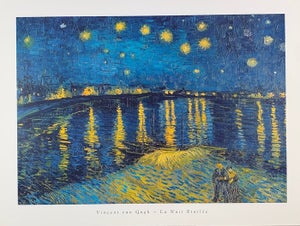 Vincent van Gogh (after) - Starrynight Rhone, 1888 - Artprint - 80 x 60 cm