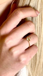 Solitaire ring med diamant NY