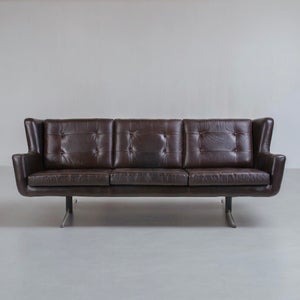 Skjold Sørensen Vintage Shaker Lounge sofa - brunt læder