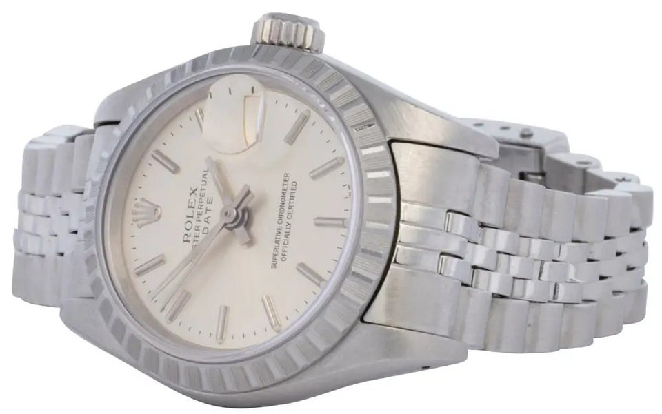 Rolex Oyster Perpetual Lady Date 26, Sølv, Stål,...