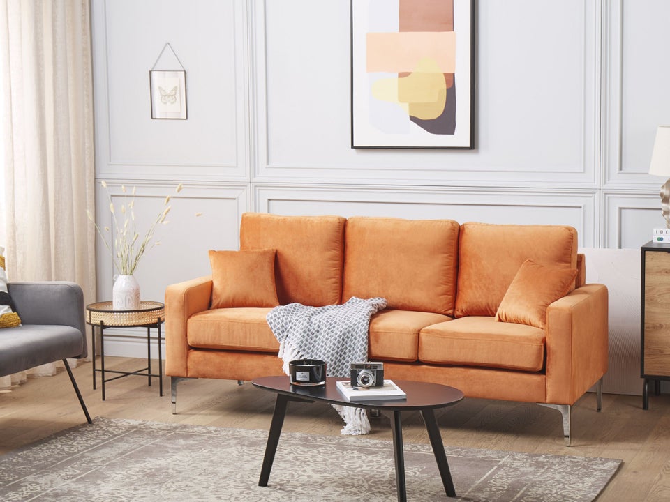 Sofa 3 pers Velour Orange GAVLE